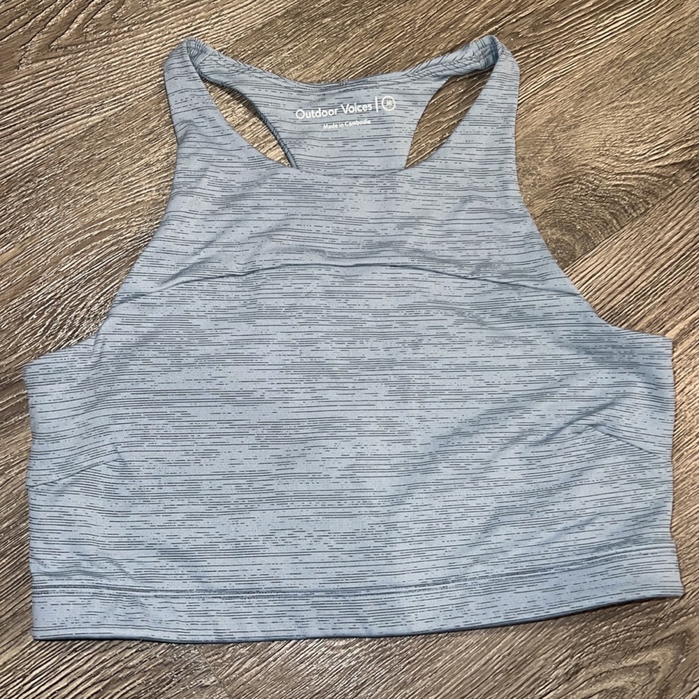 Outdoor Voices Move Free Gray Crop Top